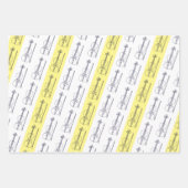 モダンシンプルヴァイオリンブラックイエローテラコッタブルー ラッピングペーパーシート (正面)