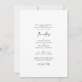モダンシンプル両親結婚式 招待状 (正面)