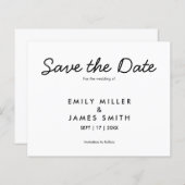 モダンシンプル予算の結婚式 (正面/裏面)