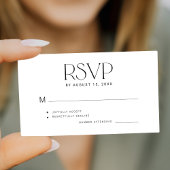 モダンシンプル予算ミニサイズ結婚式RSVP ノートカード