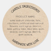 モダンシンプル具製品ラベル ラウンドシール (正面)