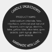 モダンシンプル具製品ラベル ラウンドシール (正面)