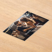 モダンシンプル写真ありがとうご結婚ざう アクリル招待状 (レイダウン)