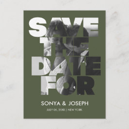 モダンシンプル写真の保存招待状 ポストカード