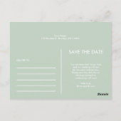 モダンシンプル写真の保存招待状 ポストカード (裏面)