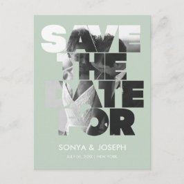 モダンシンプル写真の保存招待状 ポストカード