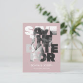 モダンシンプル写真の保存招待状 ポストカード (スタンド正面)