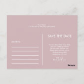 モダンシンプル写真の保存招待状 ポストカード (裏面)