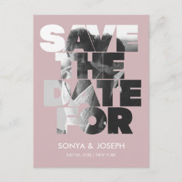 モダンシンプル写真の保存招待状 ポストカード