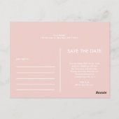 モダンシンプル写真の保存招待状 ポストカード (裏面)