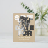 モダンシンプル写真の保存招待状 ポストカード (スタンド正面)