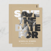 モダンシンプル写真の保存招待状 ポストカード (正面/裏面)