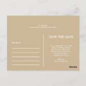 モダンシンプル写真の保存招待状 ポストカード (裏面)