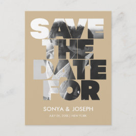 モダンシンプル写真の保存招待状 ポストカード