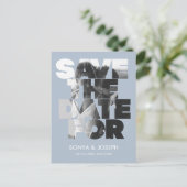 モダンシンプル写真の保存招待状 ポストカード (スタンド正面)