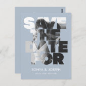 モダンシンプル写真の保存招待状 ポストカード (正面/裏面)