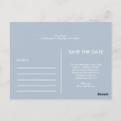 モダンシンプル写真の保存招待状 ポストカード (裏面)