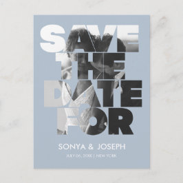 モダンシンプル写真の保存招待状 ポストカード