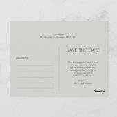 モダンシンプル写真の保存招待状 ポストカード (裏面)