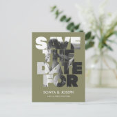 モダンシンプル写真の保存招待状 ポストカード (スタンド正面)