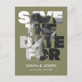 モダンシンプル写真の保存招待状 ポストカード