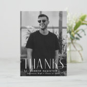 モダンシンプル写真の卒業 サンキューカード (スタンド正面)