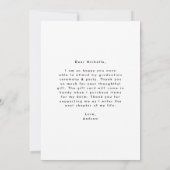 モダンシンプル写真の卒業 サンキューカード (裏面)