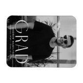 モダンシンプル写真の卒業 マグネット (横)