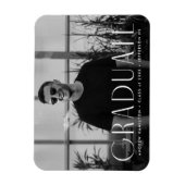 モダンシンプル写真の卒業 マグネット (縦)