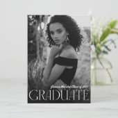 モダンシンプル写真の卒業 案内状 (スタンド正面)