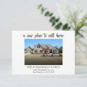 モダンシンプル写真の移動告知 サンキューカード (スタンド正面)