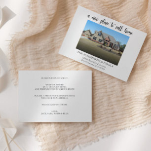 モダンシンプル写真の移動告知 サンキューカード