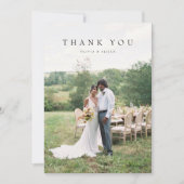 モダンシンプル写真の結婚サンキューカードWノート サンキューカード (正面)