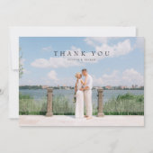 モダンシンプル写真の結婚サンキューカードWノート サンキューカード (正面)