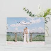 モダンシンプル写真の結婚サンキューカードWノート サンキューカード (スタンド正面)