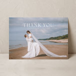 モダンシンプル写真の結婚サンキューカードWノート サンキューカード<br><div class="desc">横向シンプルきモダンの結婚サンキューカードとメモ。</div>
