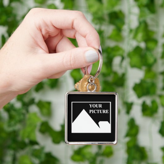 モダンシンプル写真の結婚作成 キーホルダー (手)