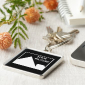 モダンシンプル写真の結婚作成 キーホルダー (側面)