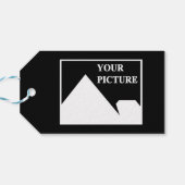 モダンシンプル写真の結婚作成 ギフトタグ (裏面横)