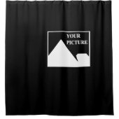 モダンシンプル写真の結婚作成 シャワーカーテン (正面)
