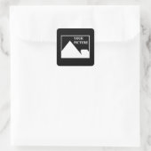 モダンシンプル写真の結婚作成 スクエアシール (バッグ)