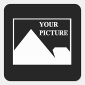 モダンシンプル写真の結婚作成 スクエアシール (正面)