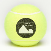 モダンシンプル写真の結婚作成 テニスボール (裏面)