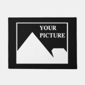 モダンシンプル写真の結婚作成 ドアマット (正面)