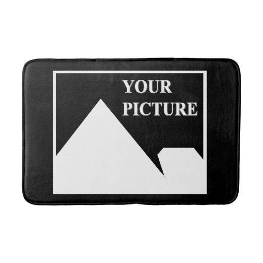 モダンシンプル写真の結婚作成 バスマット (正面)