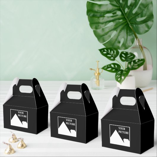 モダンシンプル写真の結婚作成 フェイバーボックス (複数)