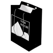 モダンシンプル写真の結婚作成 ミディアムペーパーバッグ (正面アングル)