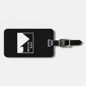 モダンシンプル写真の結婚作成 ラゲッジタグ (正面横)