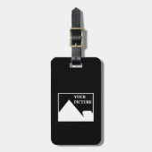 モダンシンプル写真の結婚作成 ラゲッジタグ (正面縦)