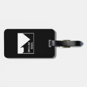 モダンシンプル写真の結婚作成 ラゲッジタグ (裏面横)